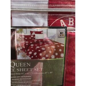 New Queen AL Crimson Tide 6 pc Sheet set bamboo
